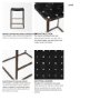 69392 - Clarissa 18.0L x 16.0W x 26.25H Black Woven Leather Seat W/ Gold Frame Counter Stool