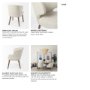 69398 - Niles Wingback Dining Side Chair | Cream Fabric w/ Medium Brown Wooden