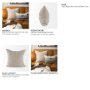 69429 - Ivivva 20x20 Beige Fabric Textured Pillow Cover 