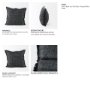 69437 - Malia 20x20 Black and Teal Fabric Fringed Pillow Cover