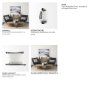 69439 - Kimia 20x20 White/Black Fabric Herringbone w/Fringed Pillow Cover