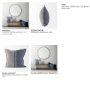69441 - Aubrielle 20x20 Gray and Blue Fabric Color Blocked Pillow Cover