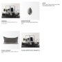 69442 - Zadie 14x26 Light Gray and Dark Gray Fabric Color Blocked Pillow Cover 