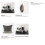 69443 - Zadie 20x20 Light Gray and Dark Gray Fabric Color Blocked Pillow Cover