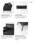 69448 - Cochrane 82L x 33W x 32.3 Black Leather Three Seater Sofa