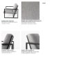 69453 - Armelle Gray Fabric Seat W/Black Metal Frame Accent Chair