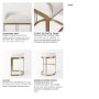 69456 - Hollyfield Cream Fabric Seat W/ Gold Metal Base Bar Stool