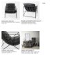 69461 - Leonidas 28.5L x 29.5W x 34.0H  Black Faux Leather Seat W/ Black Metal Frame Accent Chair
