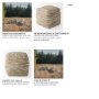 69501 - Aadhya 16.0L x 16.0W x 16.0H Taupe/Silver Leather and Cotton Pouf