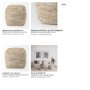 69503 - Aalia 16.0L x 16.0W x 16.0H Beige Leather and Jute Pouf