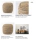 69509 - Binita  16.0L x 16.0W x 16.0H  Gray/Brown Hemp Wool and Cotton Pouf