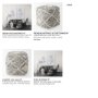 69520 - Ekiya  16.0L x 16.0W x 16.0H Black/White Yarn and Wool Patterened Pouf