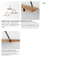 69531 - Khufu 18.9L x 5.5W x 10.2H Set of Three Brown Wood W/ Black Metal Triangular Hanging Shelves