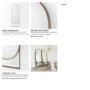 69537 - Sadie 28.0L x 2.0W x 78.0H Antique Gold Rounded Arch Floor Mirror