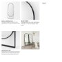 69538 - Sadie 28.0L x 2.0W x 78.0H Black Metal Rounded Arch Floor Mirror 