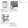 69575 - Frodo 29.75H Gray Fabric Seat W/Black Iron Frame Bar Stool