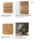 69576 - Maya 17.7L x 17.7W x 17.7H Light Brown W/Medium Brown Stripes Seagrass Square Pouf
