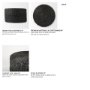 69579 - Dina 75L x 75W x 45H Black Cornhusk and Water Hyacinth Round Coffee Table Pouf 