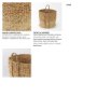 69584 - Morocco (Set of 3) Brown Two Tone Water Hyacinth and Cornhusk Round Basket W/ Handles 