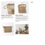 69585 - Bellisa 18.5L x 14.6W x 11.0H (Set of 2) Medium Brown Seagrass Rectangular Basket W/ Handles 