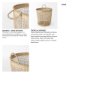 69586 - Bowie 19.7L x 19.7W x 19.7H (Set of 3) Medium Brown Seagrass Round Basket W/ Handles 