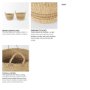 69587 - Vance 17.7L x 17.7W x 11.8H Light Brown Palm Leaf and Seagrass Round Basket W/ Handles