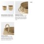 69596 - Bradley (Set of 2) Light Brown W/Striped Seagrass Basket W/ Handles