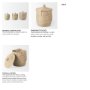 69613 - Olivia 15.7L x 15.7W x 17.3H Set of 3 Beige Seagrass Basket W/Lid and Handles