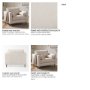 69623 - Loretta 40.7L x 36.2W x 33.9H Cream Fabric Chair W/ Two Bolster Cushions