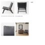 69628 - Elodie 24.4L x 33.9W x 30.7H Black Leather W/Black Stain Beech Wood Frame Accent Chair