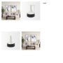 69649 - Burton 11.6H Medium White and Black Ceramic Jug Vase