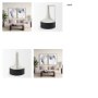 69650 - Burton 13.1H Large White and Black Ceramic Jug Vase