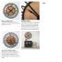 69656 - Lewiston 42.1L x 2.6W x 42.1H Black Iron W/Wood Round Wall Clock
