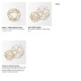 69670 - Kali 4.5L x 4.5W x 4.5H Small Beige Decorative Metal and Paper Object