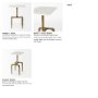 69672 - Preston 17.3L x 11.3W x 22.8H White Marble Top W/Gold Metal Accent Table 
