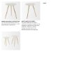 69675 - Vivienne 18.0L x 18.0W x 23.0H White Marble W/Antique Gold Metal Round Large Accent Table