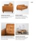 69693 - Olaf 88.2L x 37.8W x 35.0H Tan Leather Sofa 