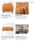 69699 - Elton  87.8L x 37.8W x 34.6H Tan Leather Sofa 