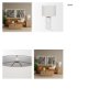 69707 - Everly  15.0L x 15.0W x 27.5H White Cement W/Beige Shade Table Lamp