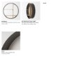69732 - Hector 36.0L x 7.0W x 36.0H Brown Wood W/ Black Metal Round Wall Shelf