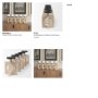 69733 - Cambie 29.0L x 6.0W x 9.0H Natural Wood W/Black Metal Candle Holders