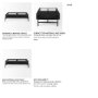 69746 - Arelius 49.5"L Rectangular Glass-Top Black-Brown Wood w/ Black Metal Base Display Coffee Table