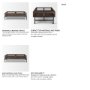 69747 - Arelius 49.5"L Rectangular Glass-Top Medium Brown Wood w/ Black Metal Base Display Coffee Table
