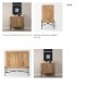 69754 - Cairo 36.0L x 19.5W x 36.0H 2 Door Wood and Metal Cabinet