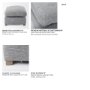 69775 - Valence 38.6L x 26.0W x 17.7H Castlerock Gray 2/3 Ottoman Sectional Piece