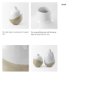 69795 - Amos 18.5L x 18.5W x 24.4H White and Dark Beige Color Blocked Ceramic Floor Vase