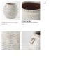 69800 - Misha 25.2L x 25.2W x 22.4H Cream Ceramic Floor Vase