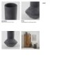 69809 - Esme 7.1L x 7.1W x 15.0H Dark Gray Ceramic Vase