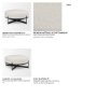 69837 - Amelia 35.8L x 35.8W x 17.5H Cream Boucle W/Black Metal Upholstered Ottoman