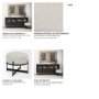 69838 - Amelia Cream Boucle W/Black Metal Upholstered Pouf